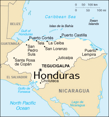 Mapa de Honduras